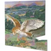 Emma Ball Owl Die-Cut Greetings Card- Greeting Cards