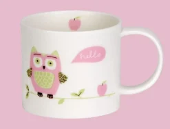 Repeat Repeat Owlie 1 Handle Mug in Pink- Children|Whimsical