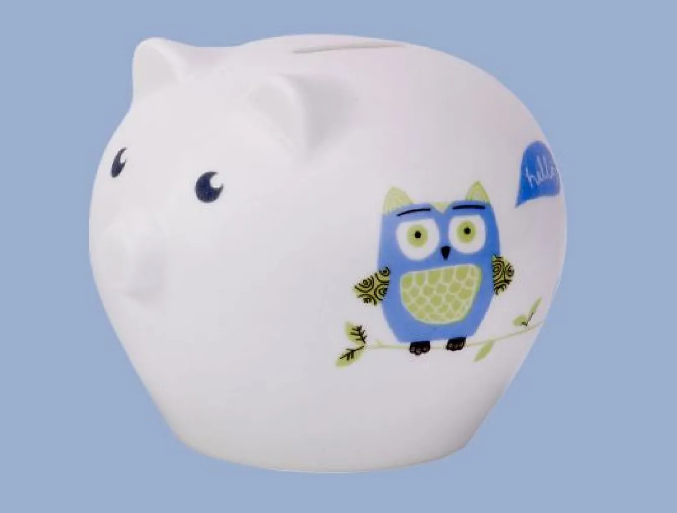 Repeat Repeat Owlie Piggy Bank in Blue- Children