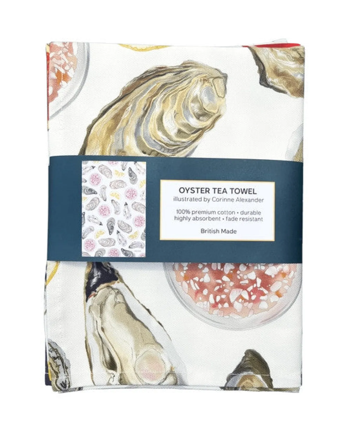 Corinne Alexander Oyster Tea Towel by- Father's Day|Tea