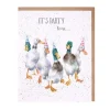 Wrendale Designs 'Party Time' Ducks Greetings Card- Greeting Cards