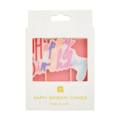 Talking Tables Pastel Happy Birthday Candle Cake Topper- Greeting Cards