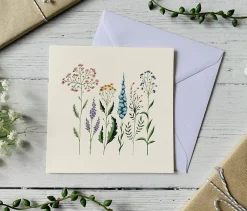 Becky Amelia Pastel Wildflowers Greeting Card- Greeting Cards
