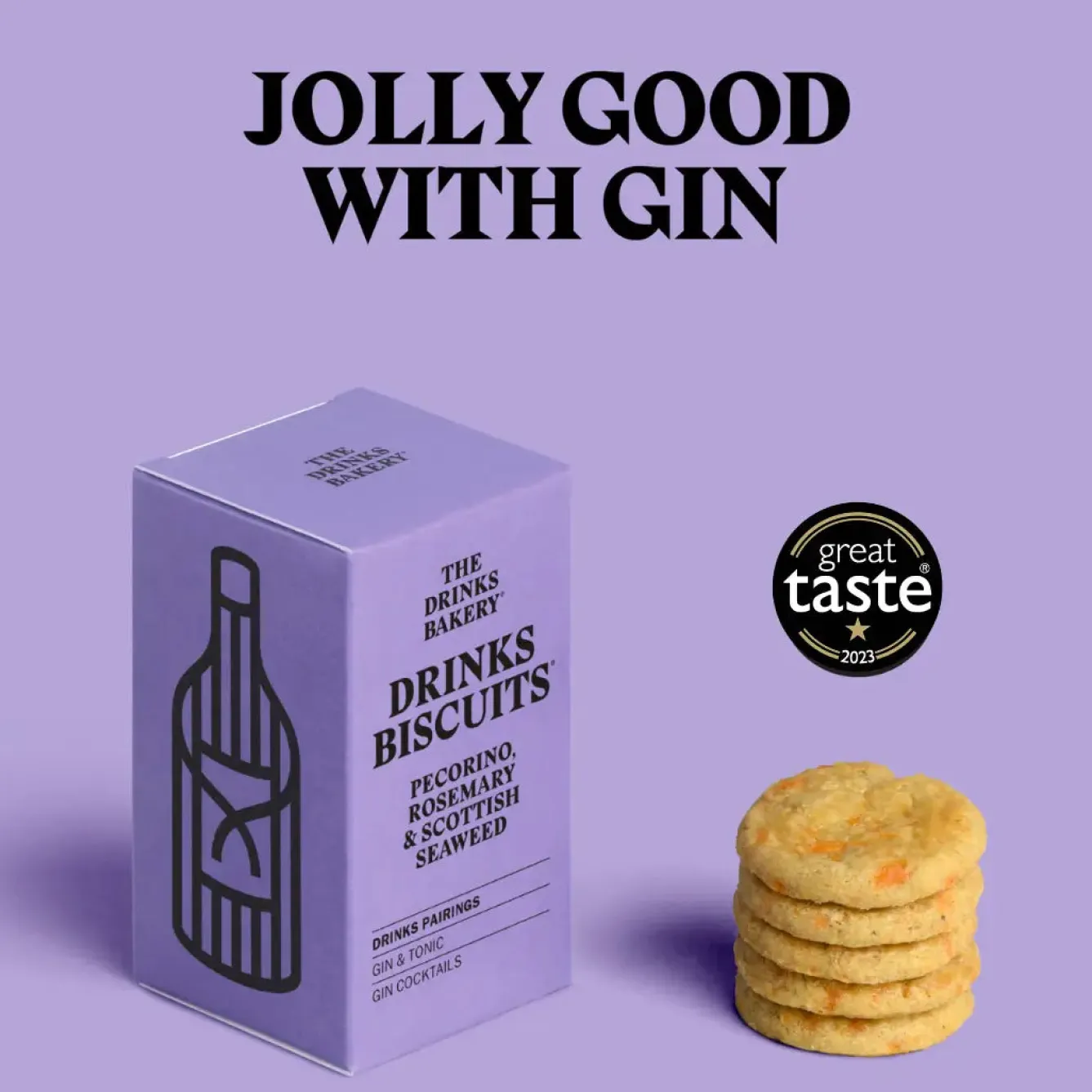The Drinks Bakery Pecorino, Rosemary and Seaweed Drinks Biscuits 36g- Tea|Snacks & Crackers