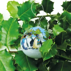 Emma Ball Penguin Hand-painted Glass Bauble- Christmas Decorations|Christmas