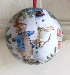 Elite Tins Peter Rabbit Christmas Tin Baubles- Christmas Decorations|Christmas