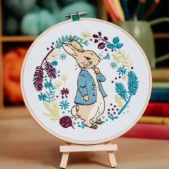 The Crafty Kit Co. Peter Rabbit Plans His Next Adventure Embroidery Kit- Crafts|Children