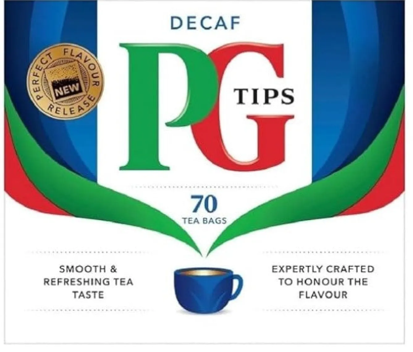 Tea & Biscuits PG Tips Decaf Black Non-Pyramid Teabags, 70 ct- Tea