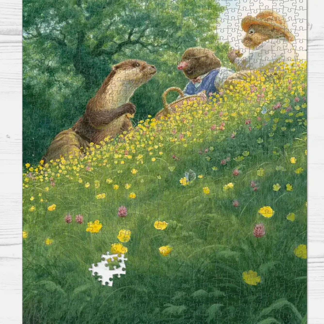 GB Jigsaws Ltd Picnic with Otter 1000 Piece Jigsaw Puzzle- Puzzles