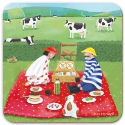Emma Ball Picnic with the Cows Coaster- Tea|Coasters