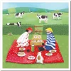 Emma Ball Picnic with the Cows Greetings Card- Picnic|Greeting Cards