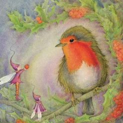 Moongazer Cards Picture Books in Winter Robin Greeting Card- Christmas Cards|Greeting Cards