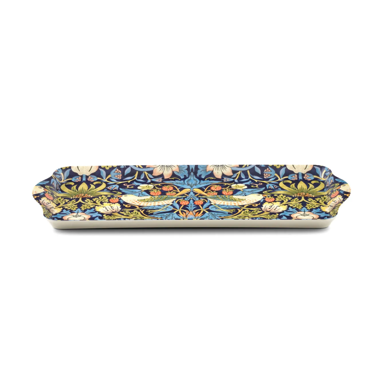 Spode Pimpernel Strawberry Thief Blue Melamine Sandwich Tray- Trays