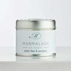 Marmalade of London Pink Fizz & Juniper Medium Tin Candle- Home Fragrance
