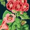 Madame Treacle Pink Geranium Greeting Card- Greeting Cards