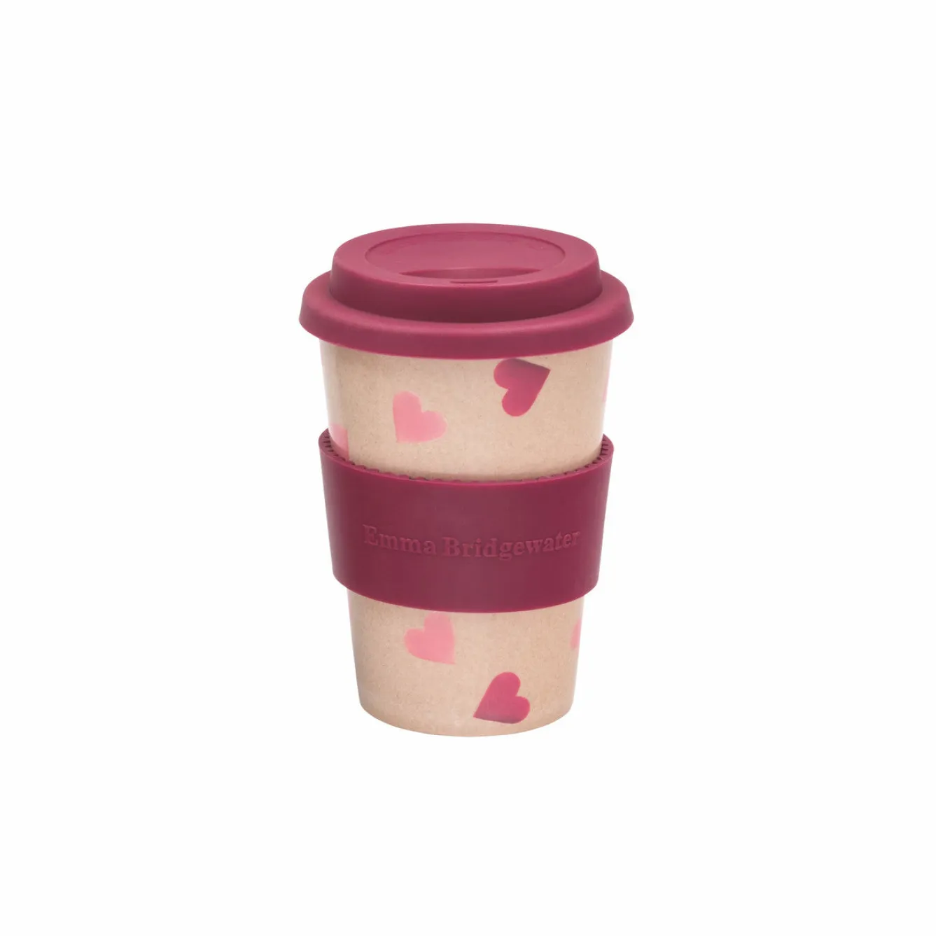 Emma Bridgewater Pink Hearts Rice Husk Travel Cup- Valentine's Day|Picnic