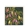 The Art File Pink Parrots in Crowns Greeting Card by Sara Miller- Greeting Cards