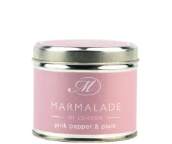 Marmalade of London Pink Pepper & Plum Medium Tin Candle- Home Fragrance