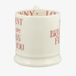 Emma Bridgewater Pink Toast My Brilliant Friend 1/2 Pint Mug- Valentine's Day|Whimsical