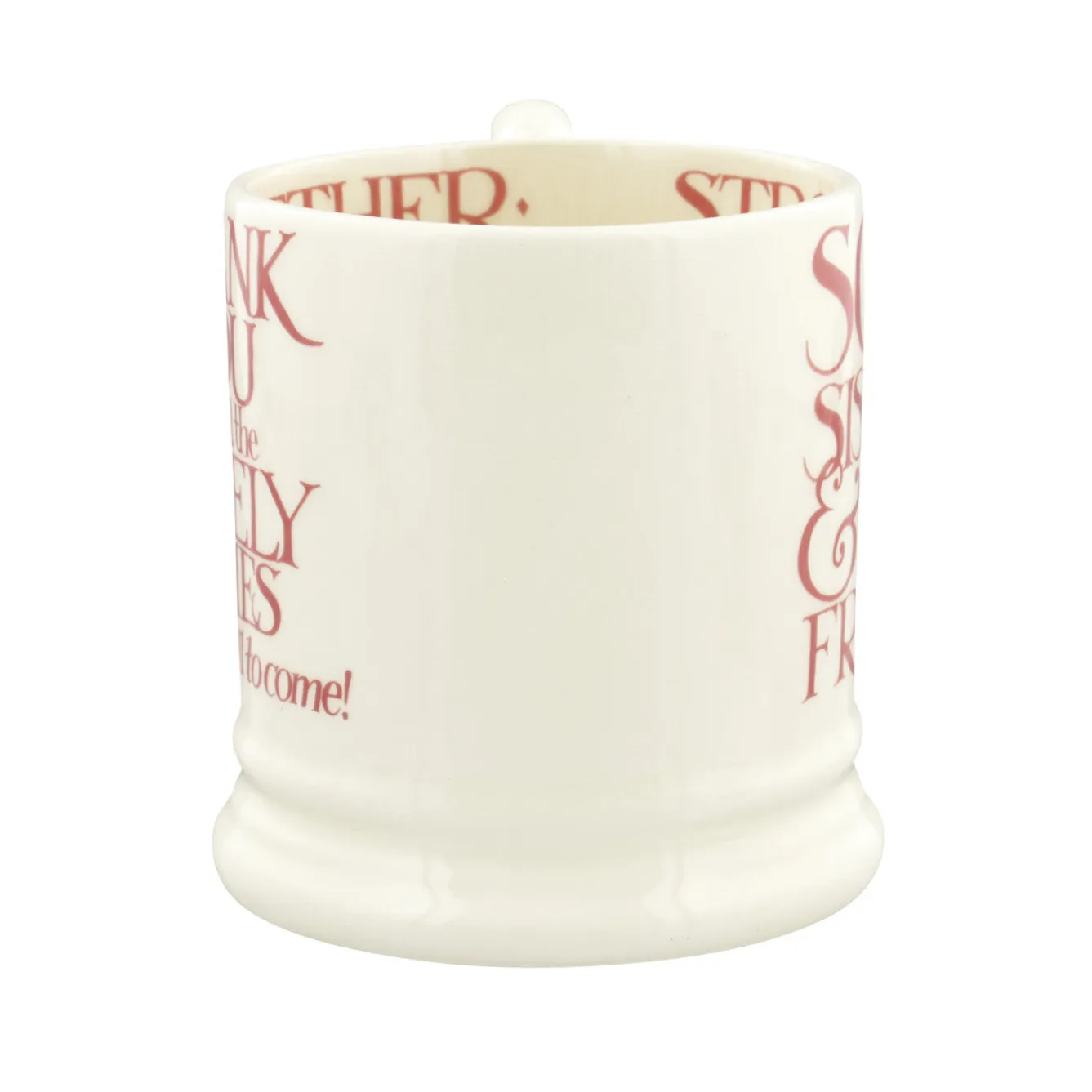 Emma Bridgewater Pink Toast Soul Sisters 1/2 Pint Mug- Valentine's Day|Whimsical