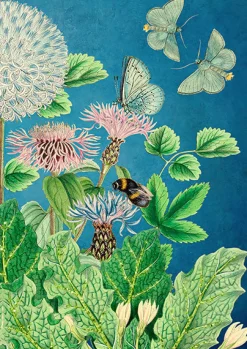 Madame Treacle Pinky's Garden Glitter Greetings Card- Greeting Cards
