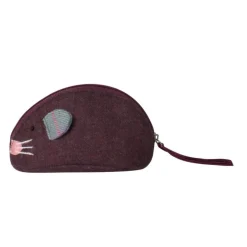 Earth Squared Bags Plum Wool Juniper Mouse Purse- Bags