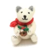 Amica Felt Polar Bear with Christmas Pudding- Christmas Decorations|Christmas