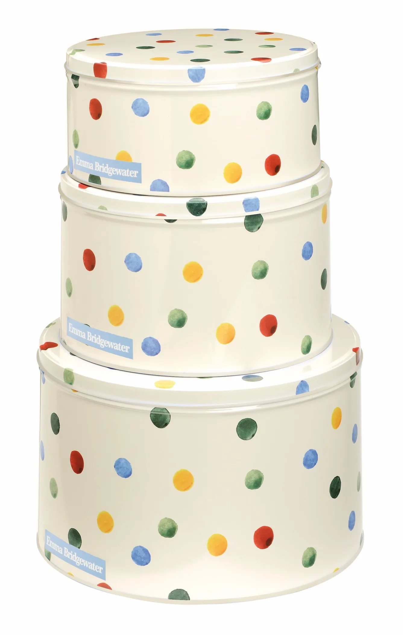 Emma Bridgewater Polka Dot Original Set of 3 Round Cake Tins- Novelty|Storage