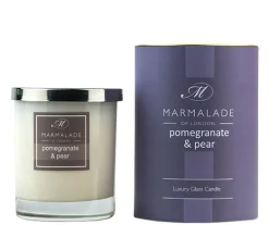Marmalade of London Pomegranate & Pear Glass Candle- Home Fragrance