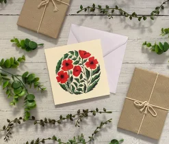 Becky Amelia Poppies Greeting Card- Greeting Cards