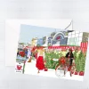 Njeri Illustrated Portobello Market Cafe Christmas Card- Christmas Cards|Greeting Cards