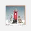 Lottie Murphy Postbox & Dogs Christmas Card- Christmas Cards|Christmas