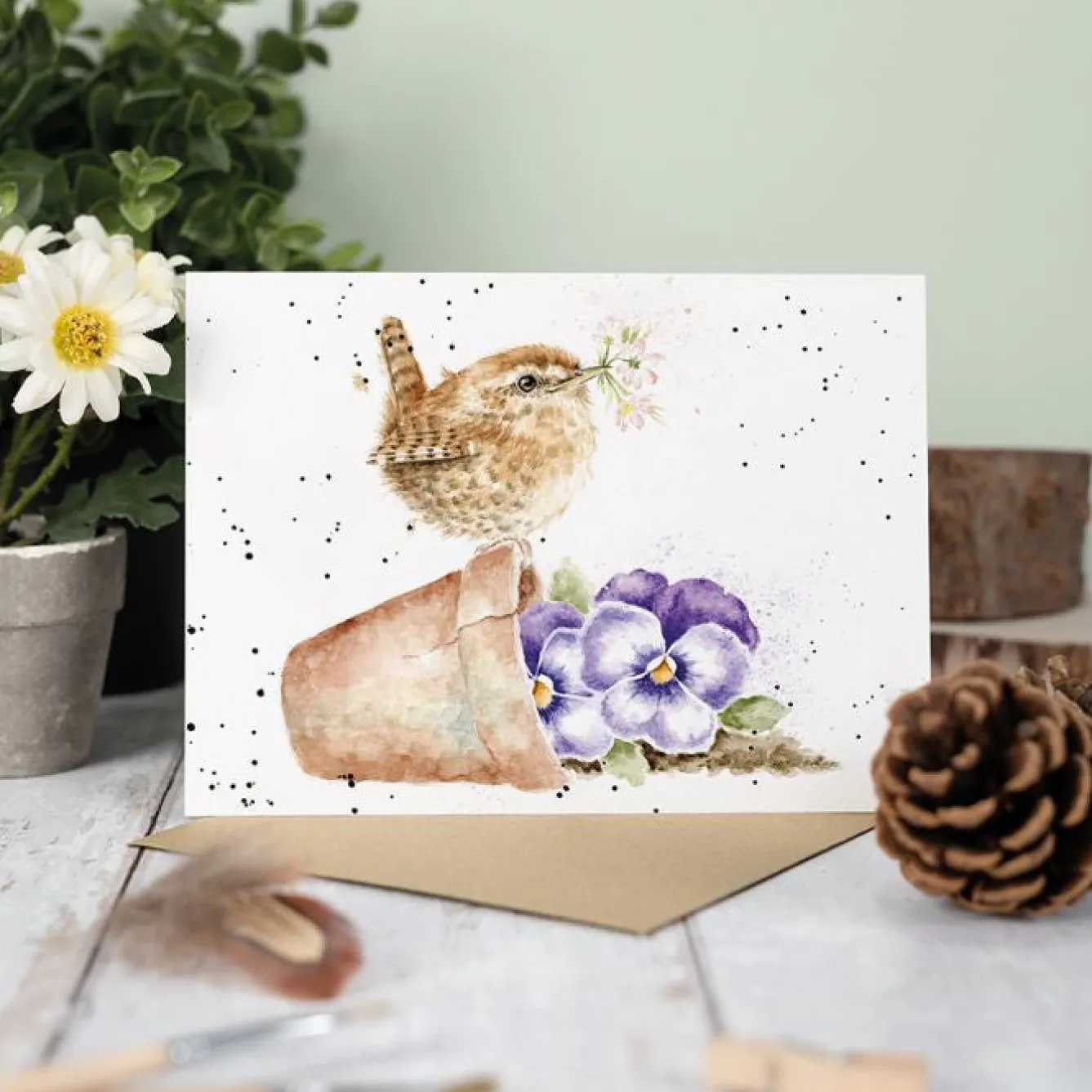 Wrendale Designs 'Pottering About' Blank Greetings Card- Greeting Cards