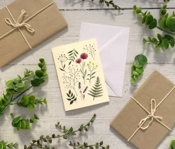 Becky Amelia Pressed Wildflowers Greeting Card- Greeting Cards