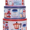 Printer Johnson "Kitsch" Set of 3 Round Cake Tins- Storage Caddies|Storage