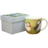 Emma Ball Puffins Bone China Mug- Green (Boxed)- Seaside|Animals