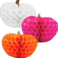 Talking Tables Pumpkin Honeycomb Decorations - 3 pack- Halloween|Seasonal Decor