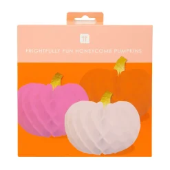 Talking Tables Pumpkin Honeycomb Decorations - 3 pack- Halloween|Seasonal Decor