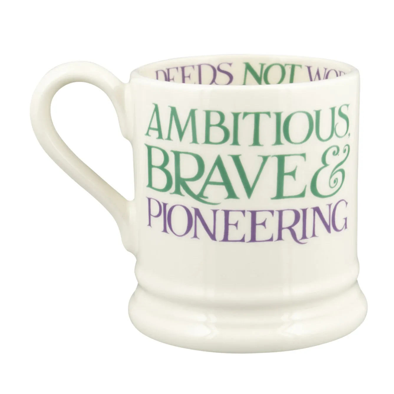 Emma Bridgewater Purple Toast Change Our World 1/2 Pint Mug- Whimsical|Bright Colors