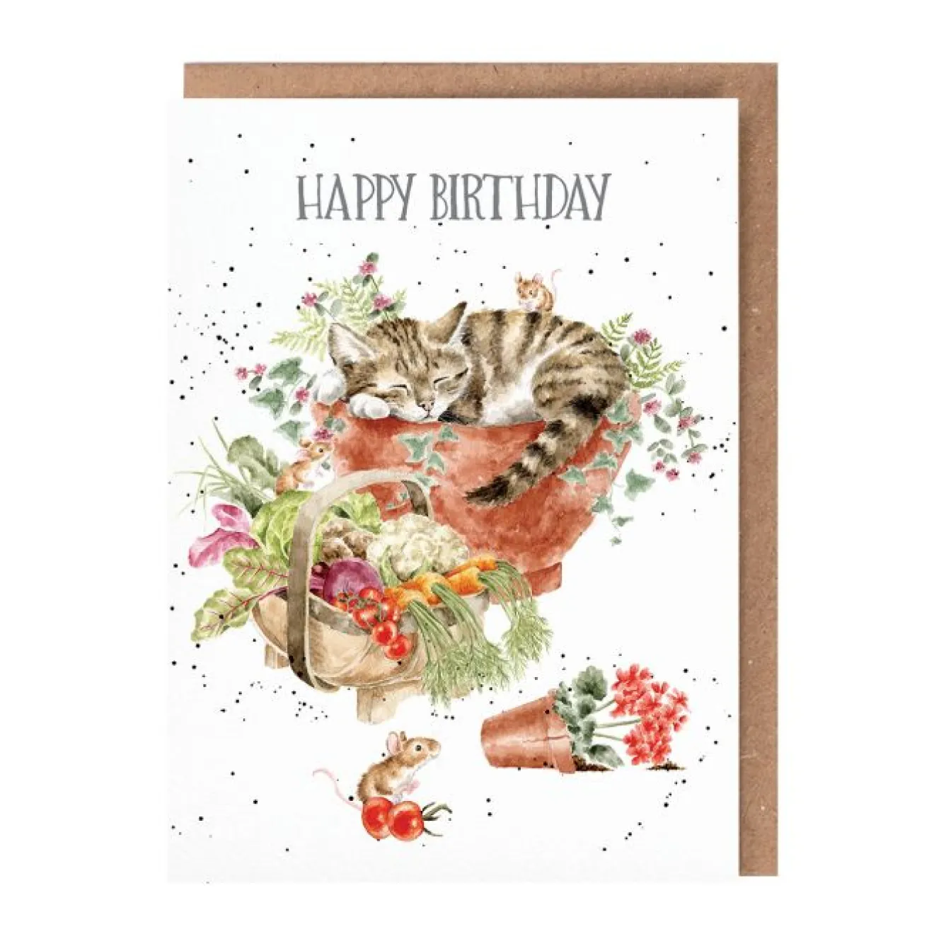 Wrendale Designs 'Purrrfect Birthday" Cat and Mice Birthday Greetings Card- Greeting Cards