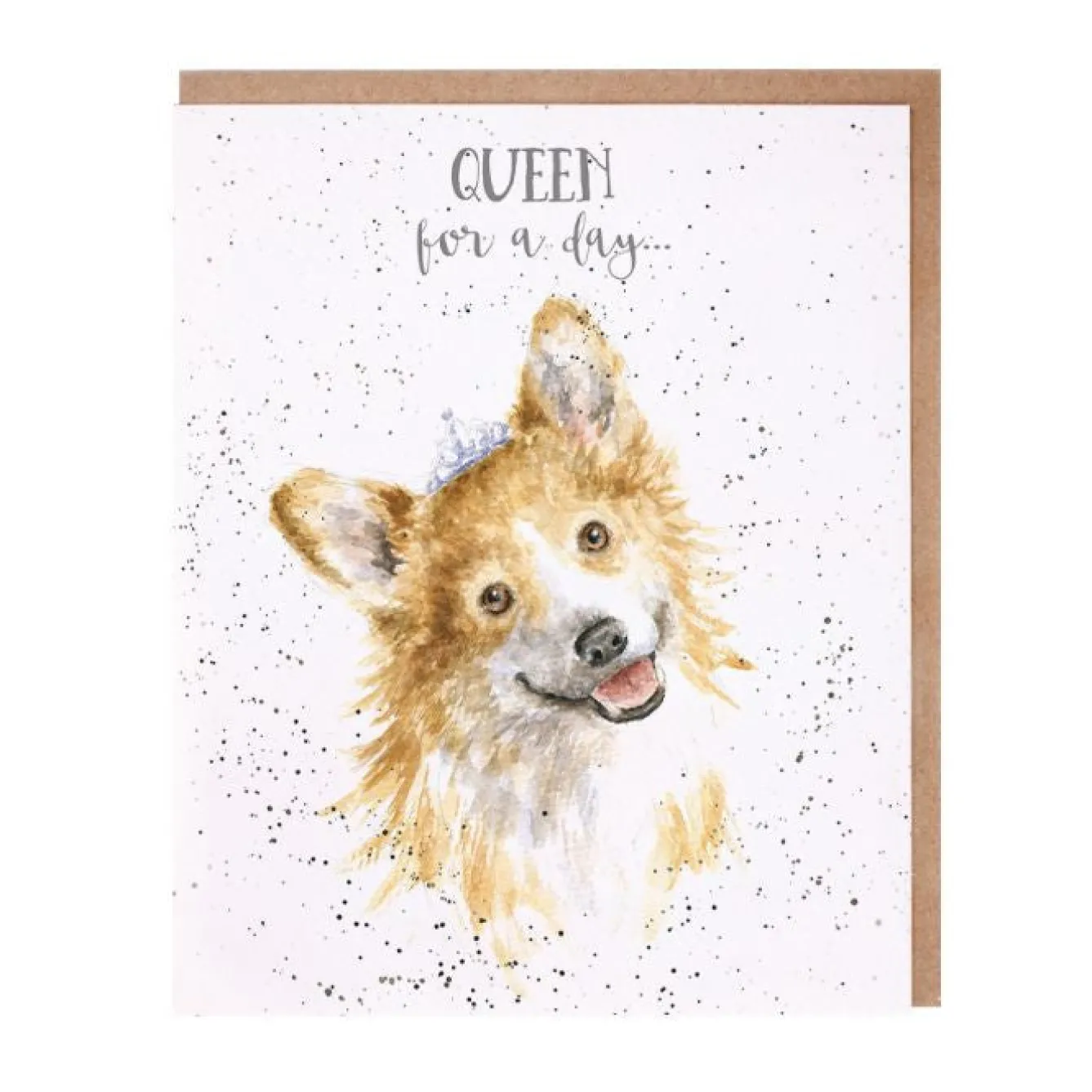 Wrendale Designs 'Queen For A Day' Corgi Birthday Card- Greeting Cards|Children