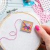Hawthorn Handmade Quilt Block Magnetic Needle Holder- Crafts