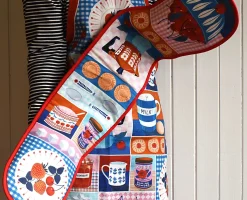 Printer Johnson "Kitsch" Double Oven Glove by- Oven Gloves/Mitts