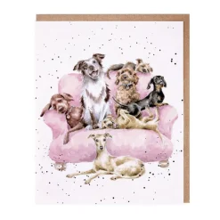 Wrendale Designs "Movie Night" Dogs Greetings Card- Greeting Cards