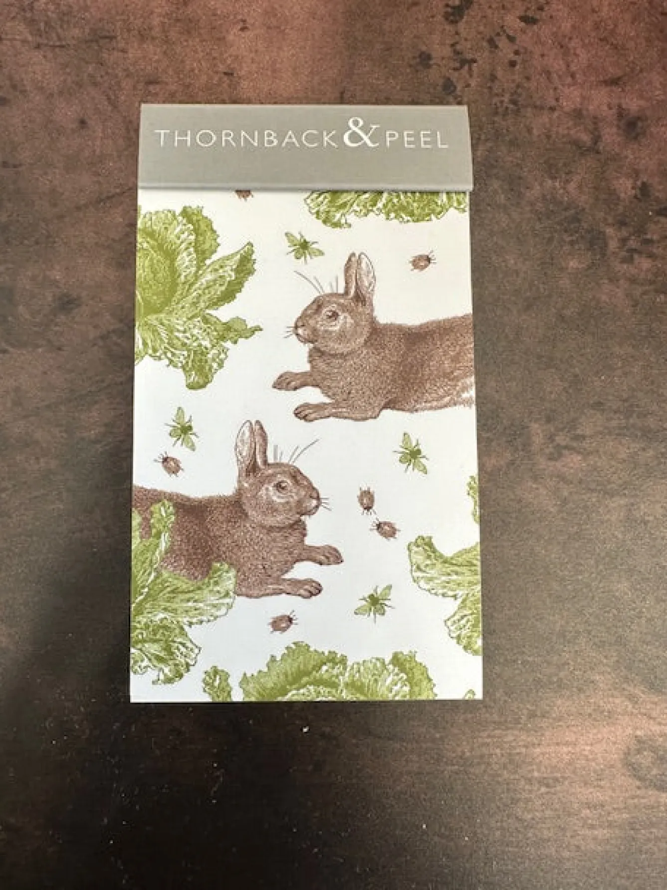 Thornback & Peel Rabbit & Cabbage Mini Notepad- Stationery