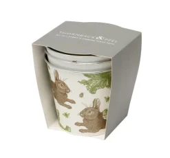Thornback & Peel Rabbit & Cabbage Set 3 Round Tin Herb Pots- Storage Caddies|Storage