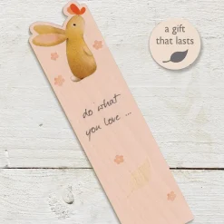 Ginger Betty Rabbit Do What You Love Wooden Book Mark- Books