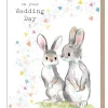 Paper Shed Design Rabbits "With Love on your Wedding Day" Greetings Card- Greeting Cards