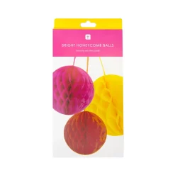 Talking Tables Rainbow Honeycomb Party Decorations - 3 pack- Greeting Cards