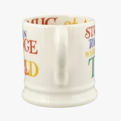 Emma Bridgewater Rainbow Toast Change The World  1/2 Pint Mug- Whimsical|Bright Colors
